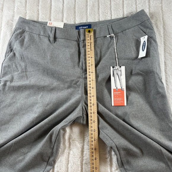 Old Navy Womens Pants Gray Size 12 Harper Mid Rise Stretch Polyester Blend NWT - Picture 8 of 9